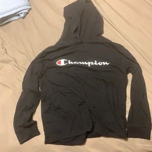 Champion Black long sleeve with hood shirt size S